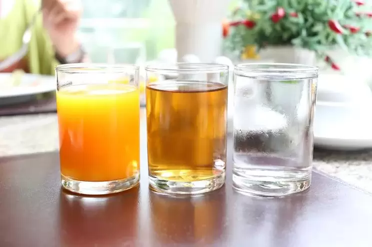 Juice and water for drinking diet