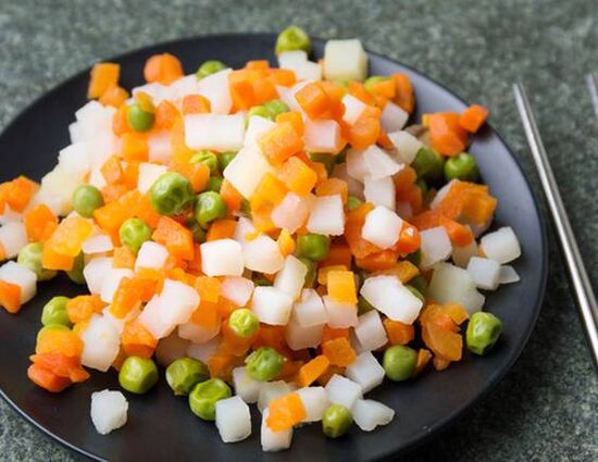 Vegetable salad for a vegetarian diet