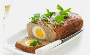 Meatloaf with egg in the diet Ducane